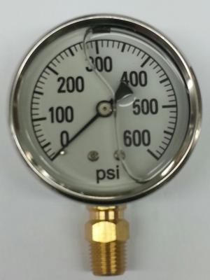 GLYCERIN GAUGE 0-600 PSI