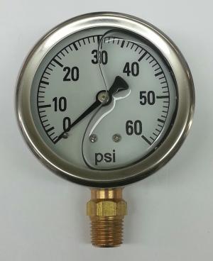 GLYCERIN GAUGE 0-60 PSI